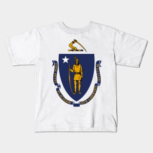 The Commonwealth of Massachusetts Flag Kids T-Shirt